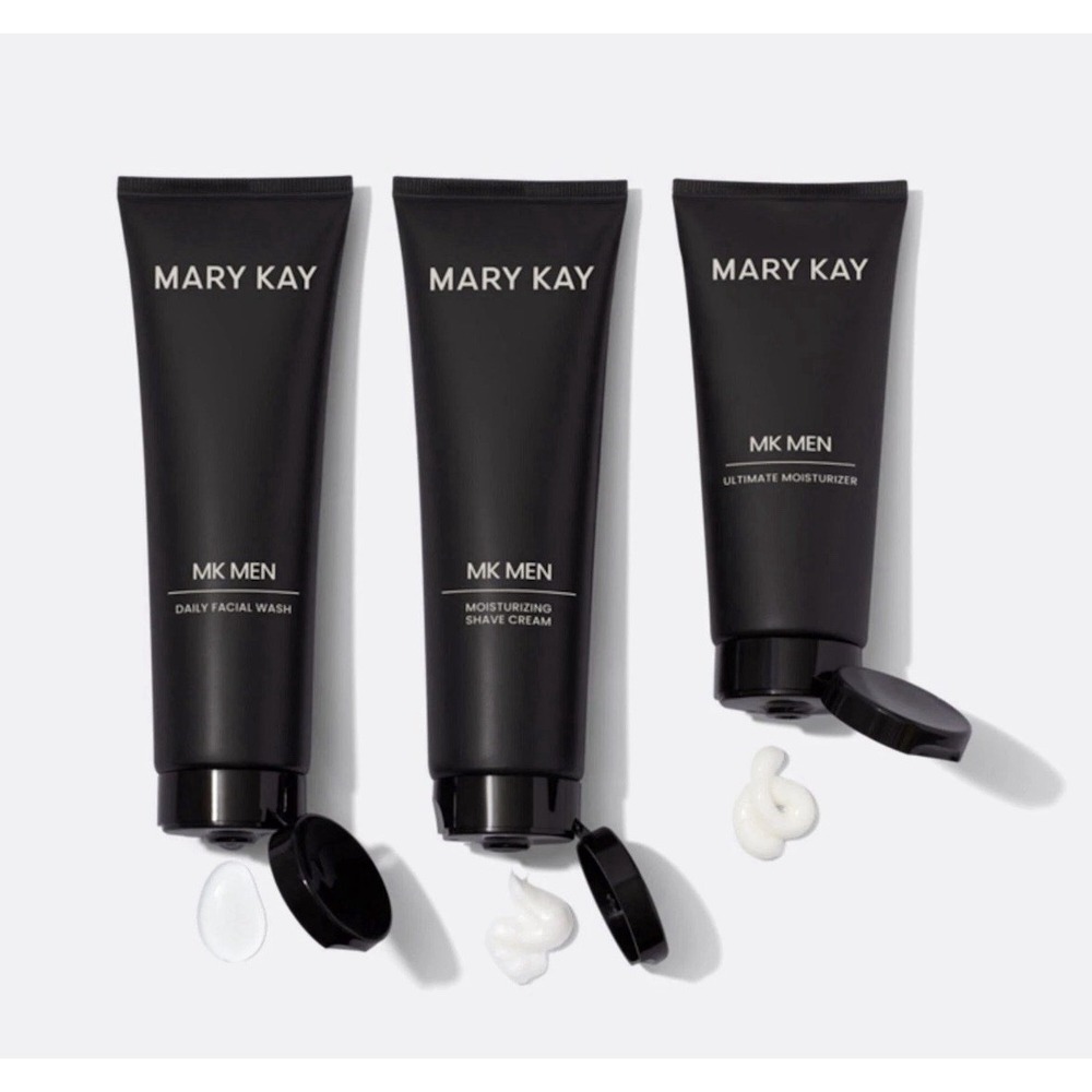 Mary Kay MK Men Regimen 3-Piece Set: Facial Wash, Shave Cream, Moisturizer NIB